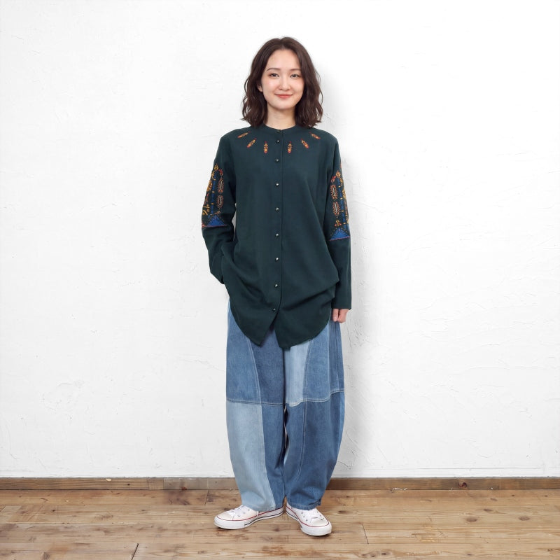 Patchwork Denim Ball Pants