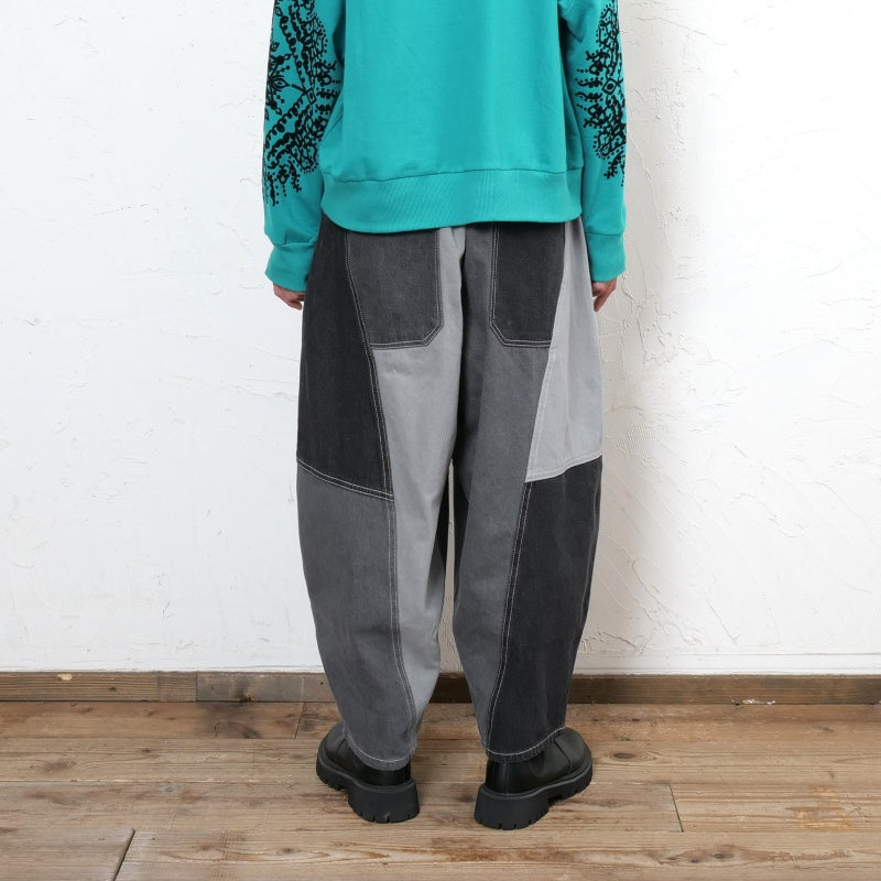 Patchwork Denim Ball Pants