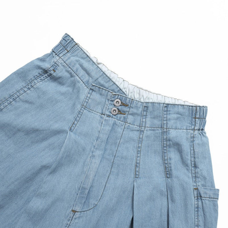 Random Tuck Denim Pants