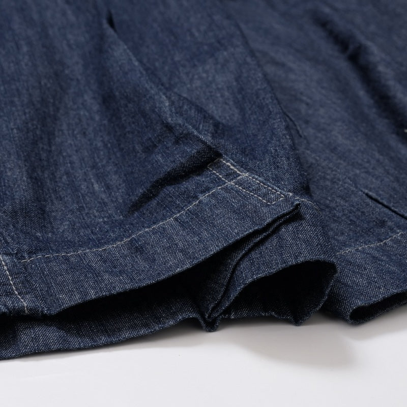 Random Tuck Denim Pants