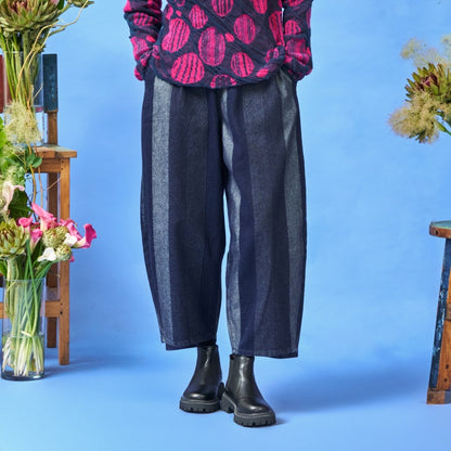 Striped Jacquard Denim Pants