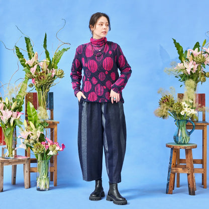 Striped Jacquard Denim Pants