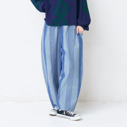 Striped Jacquard Denim Pants