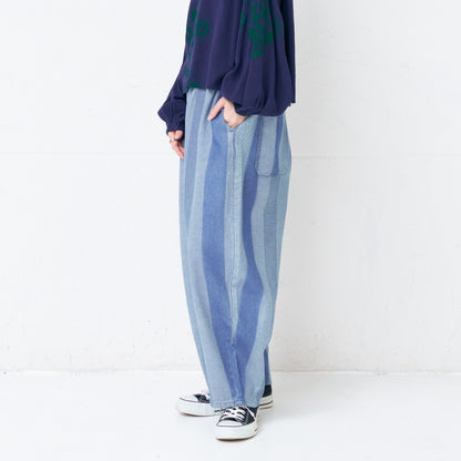 Striped Jacquard Denim Pants