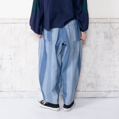 Striped Jacquard Denim Pants