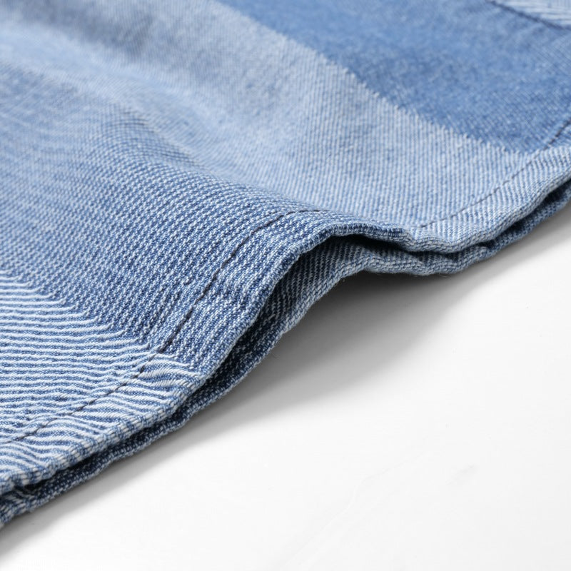Striped Jacquard Denim Pants