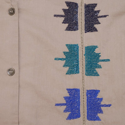 Cotton Crown Embroidery Blouse