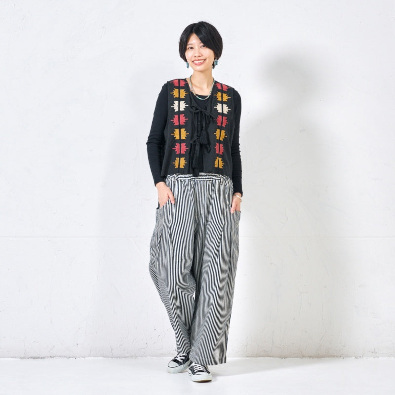 Cotton Crown Embroidery Vest