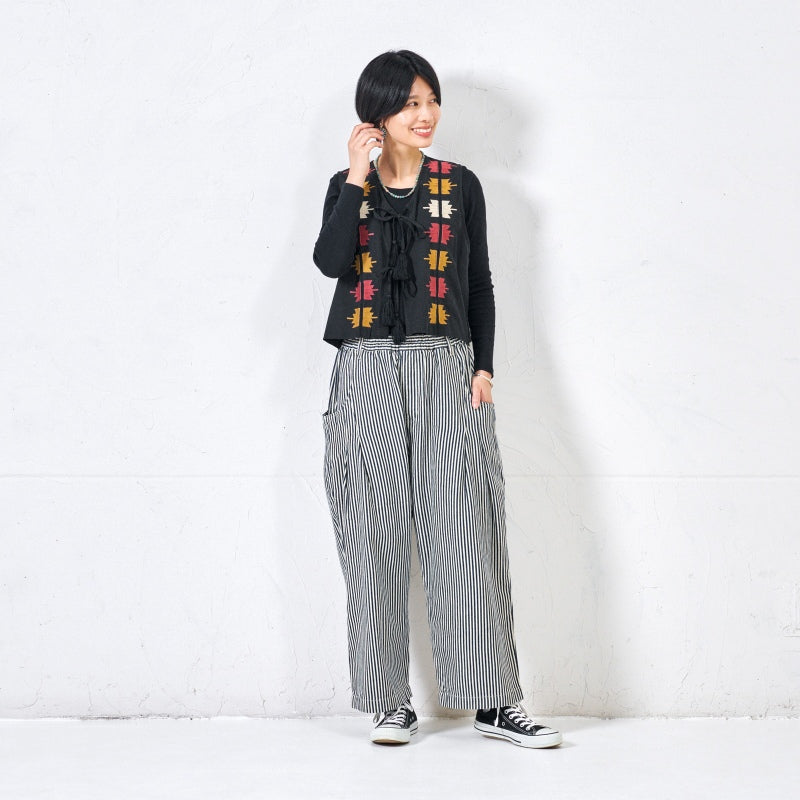 Cotton Crown Embroidery Vest