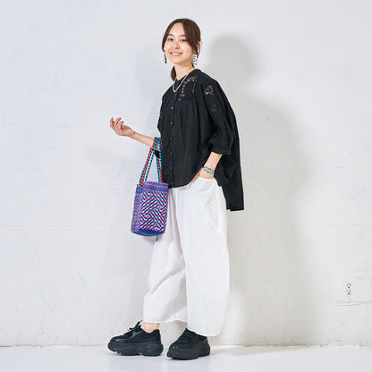 Cotton Lace Solid Blouse