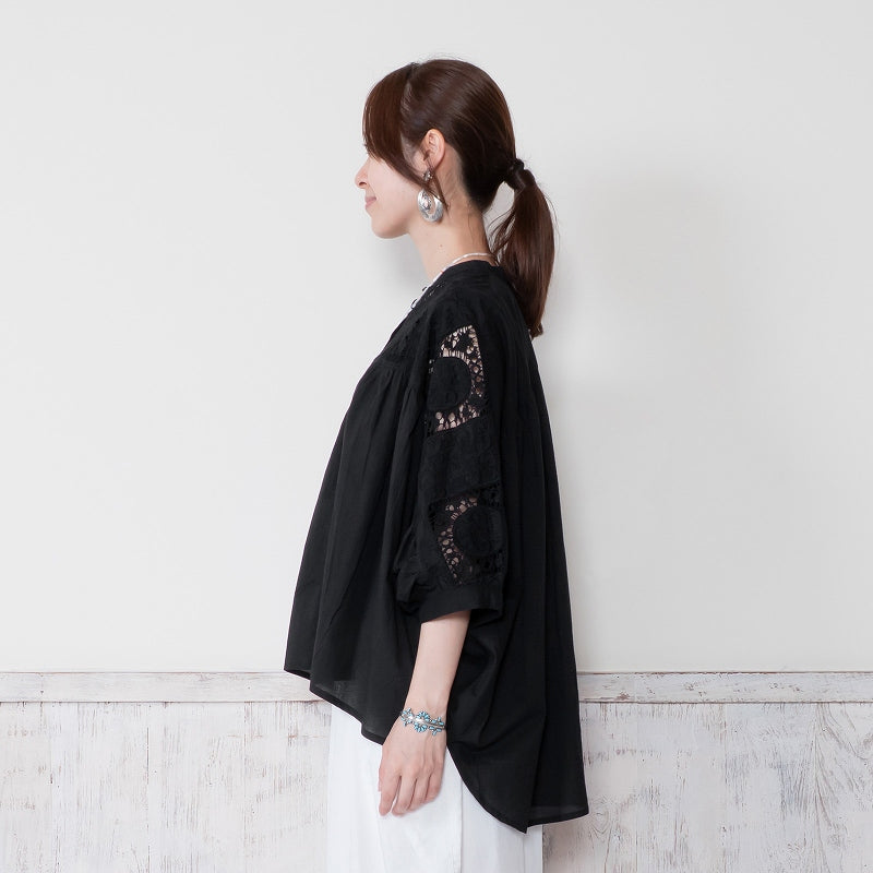 Cotton Lace Solid Blouse