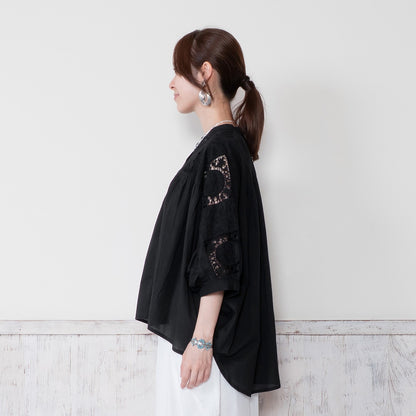 Cotton Lace Solid Blouse