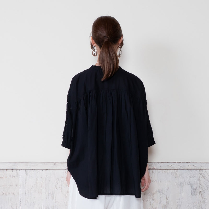 Cotton Lace Solid Blouse