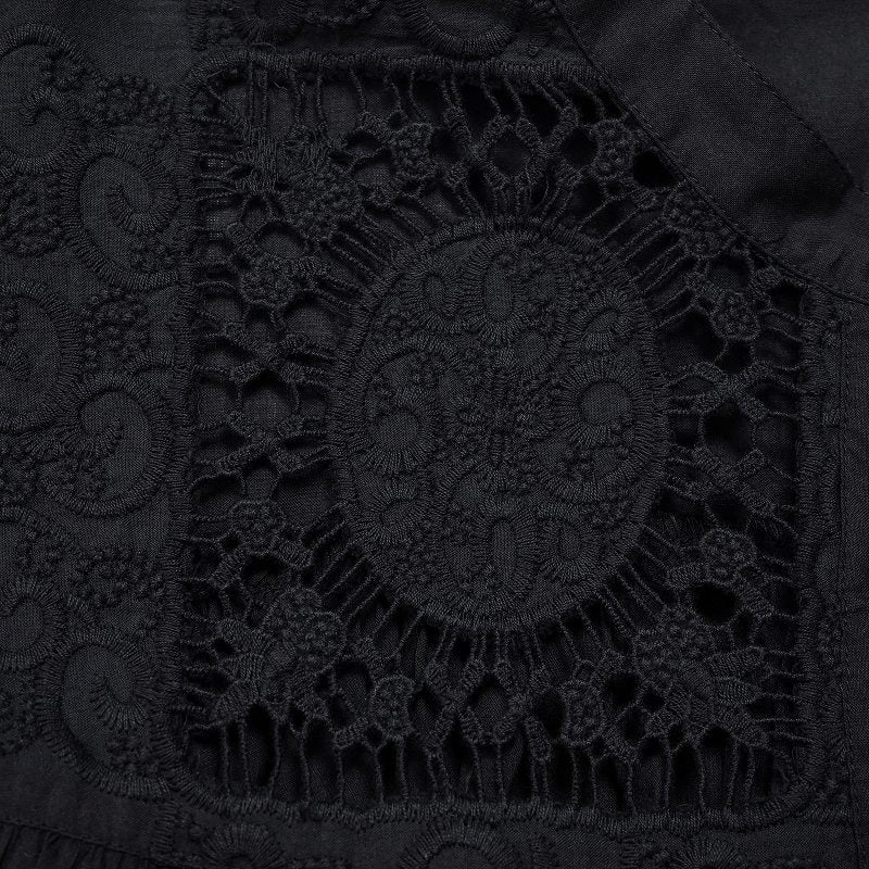 Cotton Lace Solid Blouse