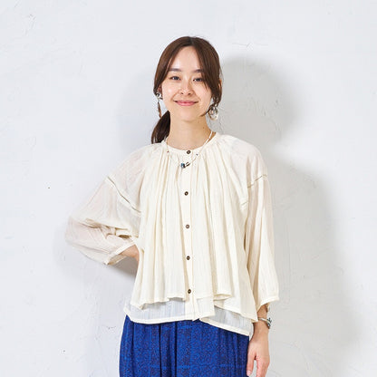Cotton Lurex Layered Blouse