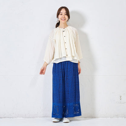 Cotton Lurex Layered Blouse