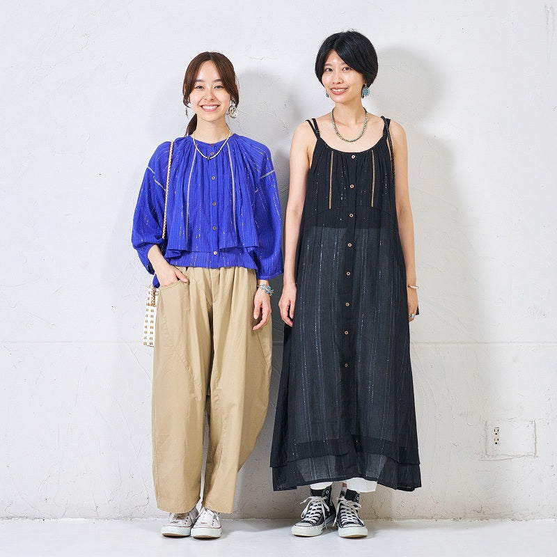 Cotton Lurex Layered Blouse
