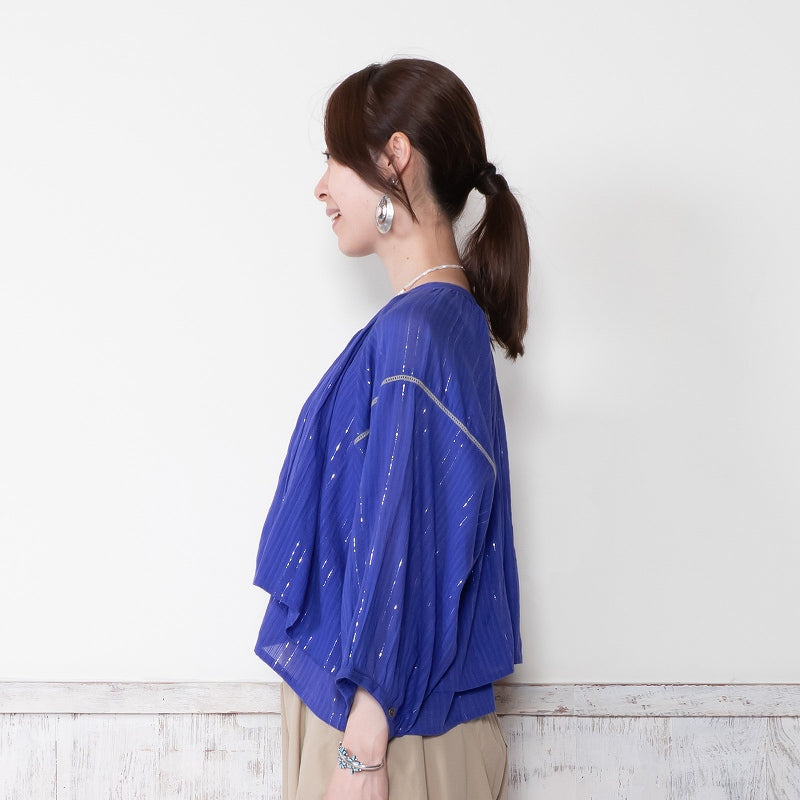 Cotton Lurex Layered Blouse
