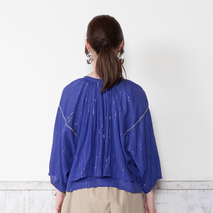 Cotton Lurex Layered Blouse