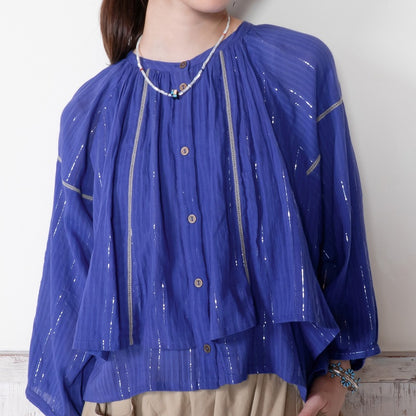 Cotton Lurex Layered Blouse