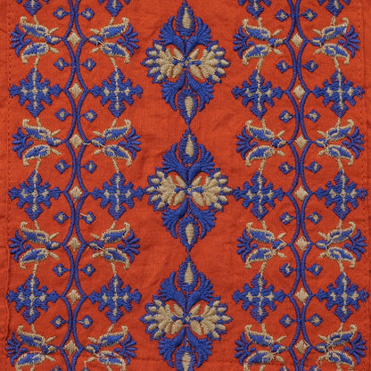 Cotton Geometric & Flower Embroidery Blouse