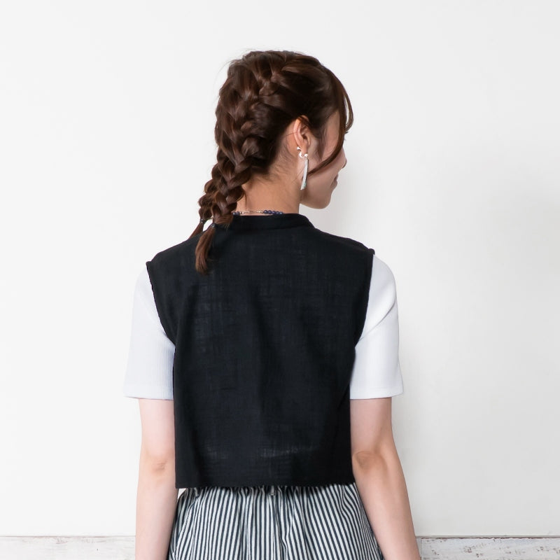 Cotton Egyptian Embroidery Vest