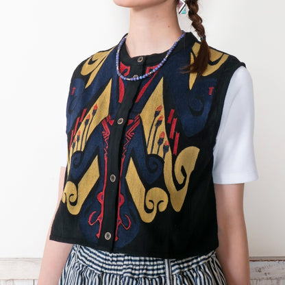 Cotton Egyptian Embroidery Vest