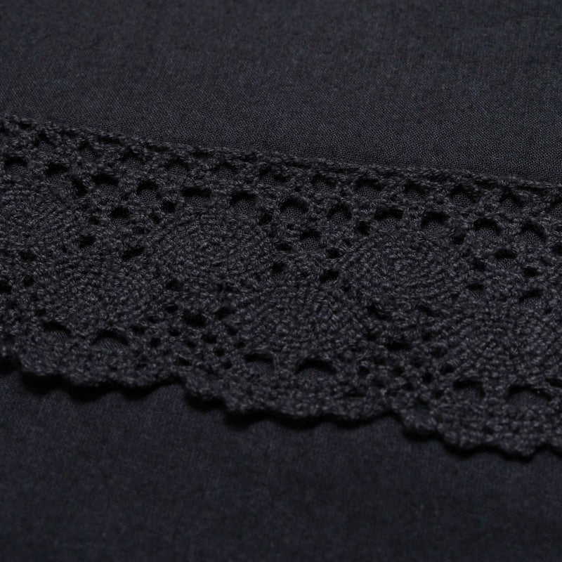 Cotton Solid Lace Blouse