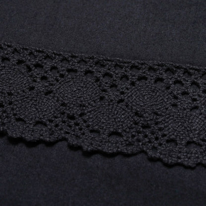 Cotton Solid Lace Blouse