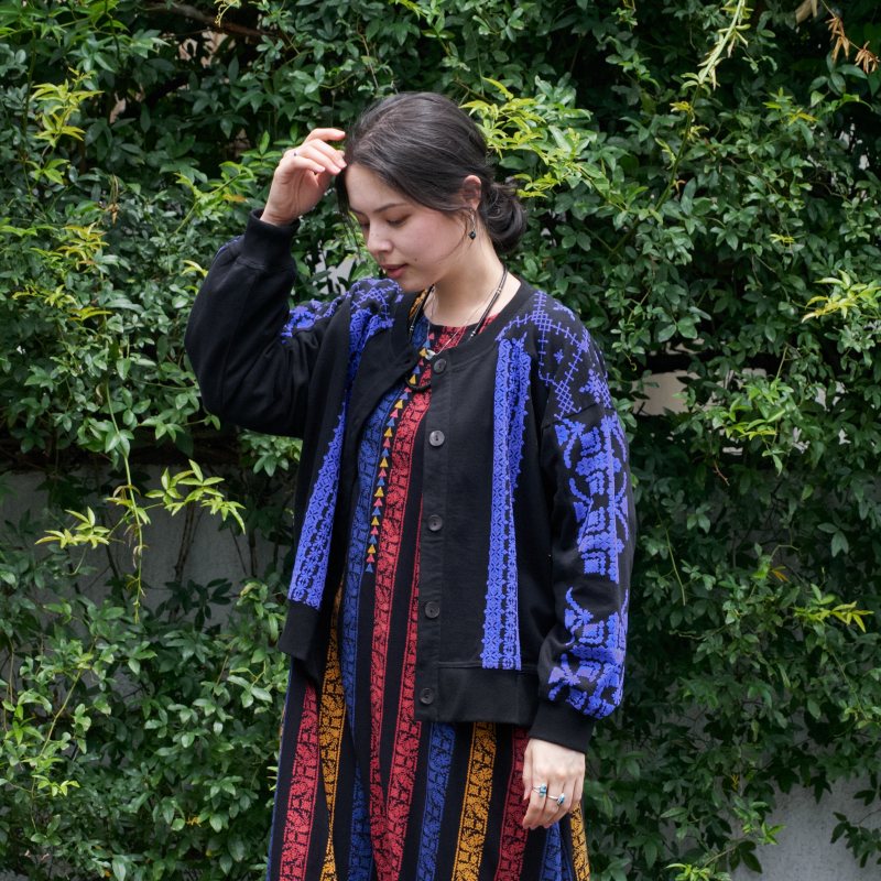 Sweat Flock Print Cardigan