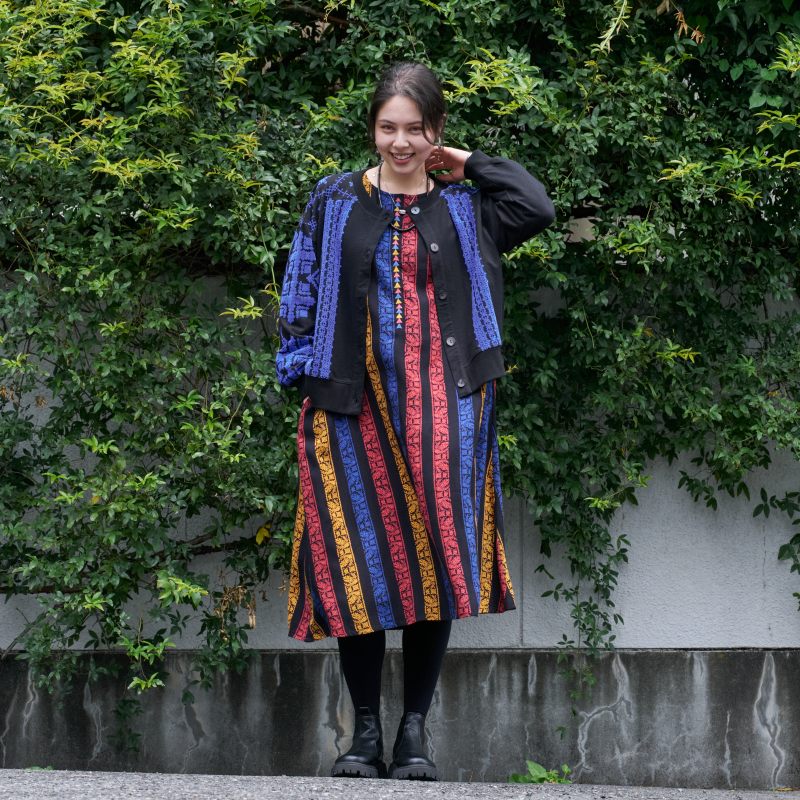 Sweat Flock Print Cardigan