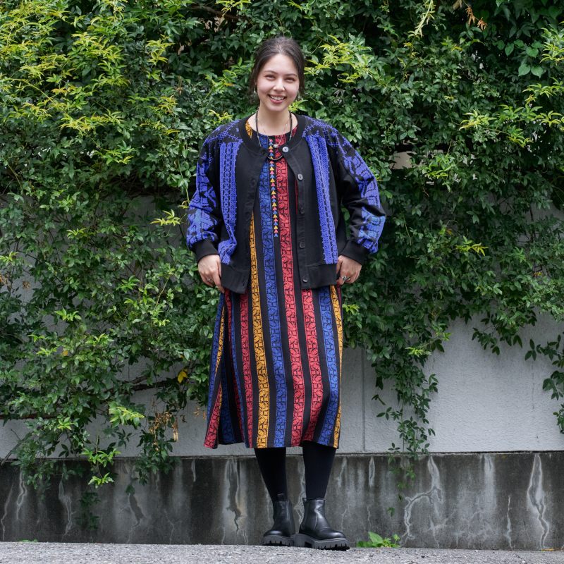 Sweat Flock Print Cardigan