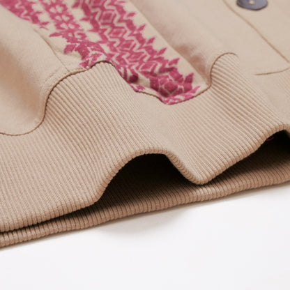 Sweat Flock Print Cardigan
