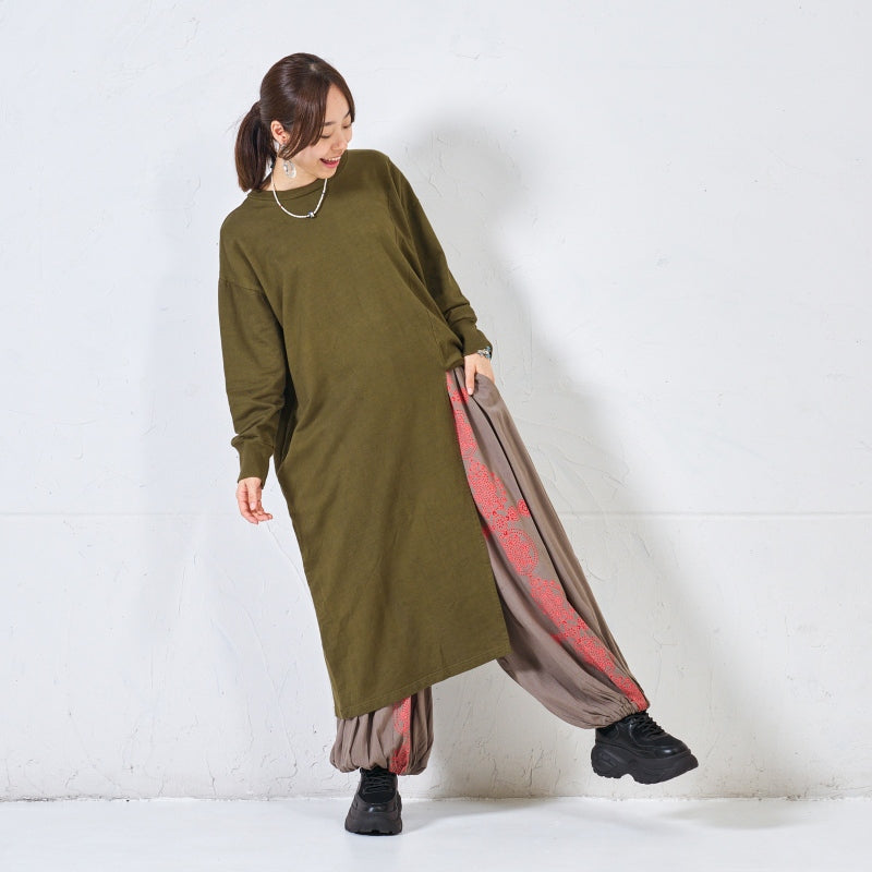 Sweatshirt Slit Dress