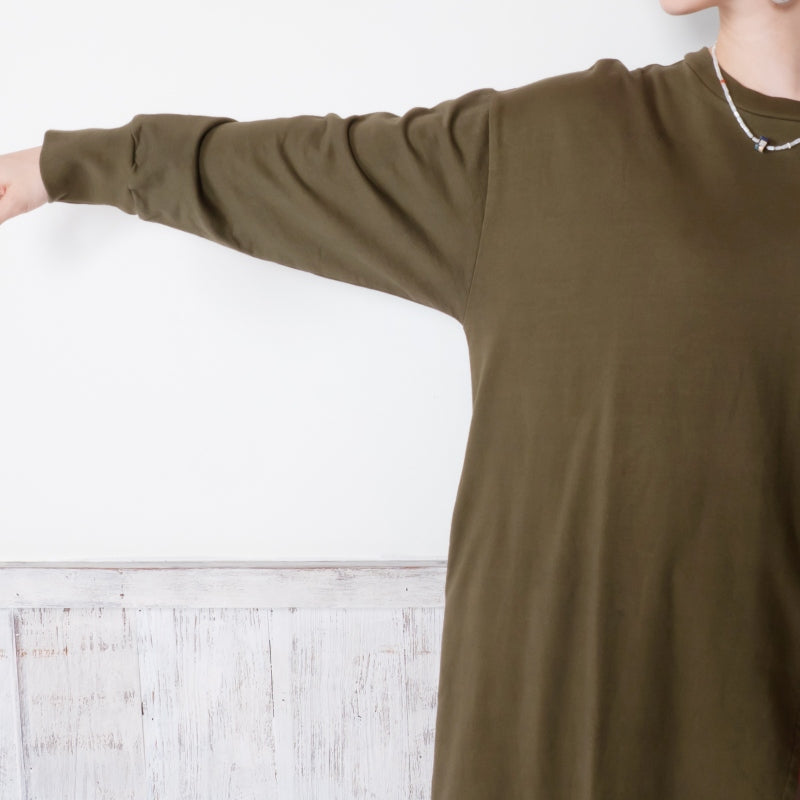 Sweatshirt Slit Dress