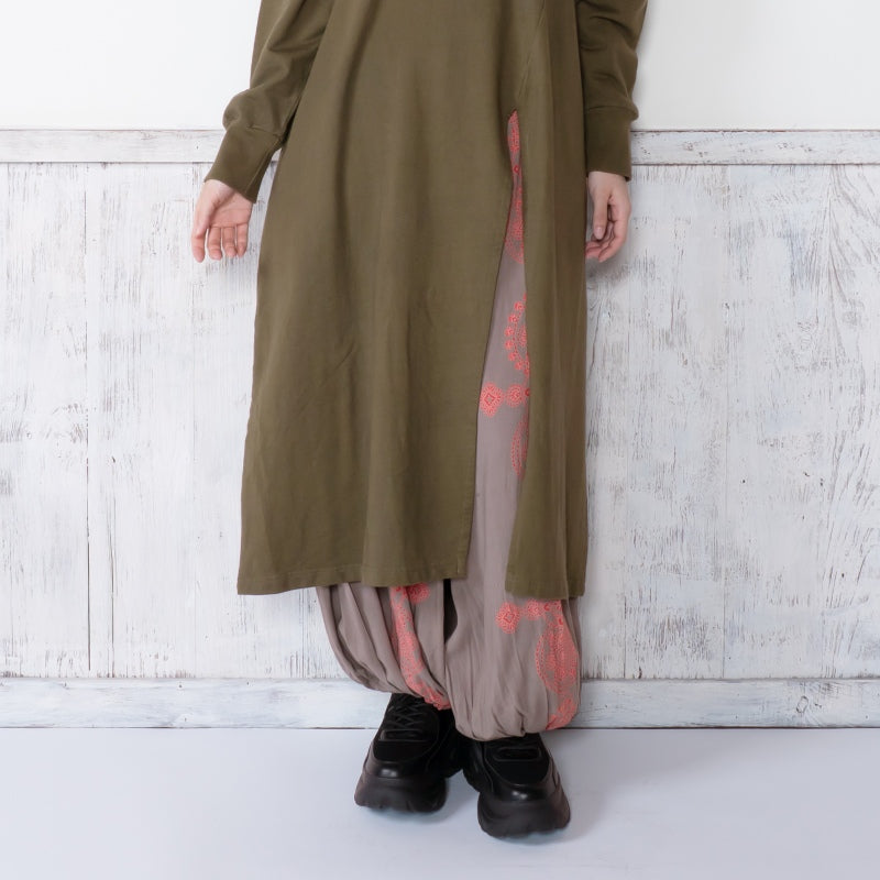 Sweatshirt Slit Dress