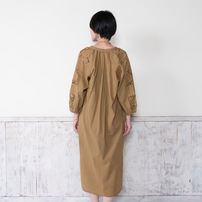 Cotton Lace Solid Dress