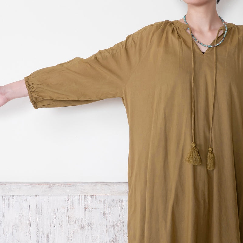 Cotton Lace Solid Dress