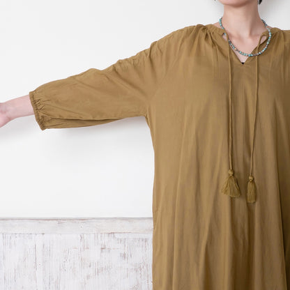 Cotton Lace Solid Dress