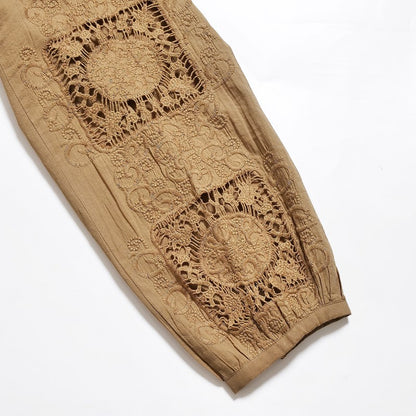 Cotton Lace Solid Dress