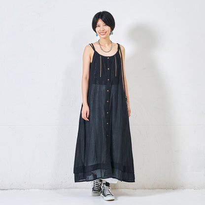 Cotton Lurex Layered Cami Dress