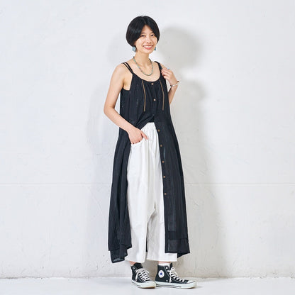 Cotton Lurex Layered Cami Dress