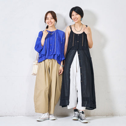 Cotton Lurex Layered Cami Dress