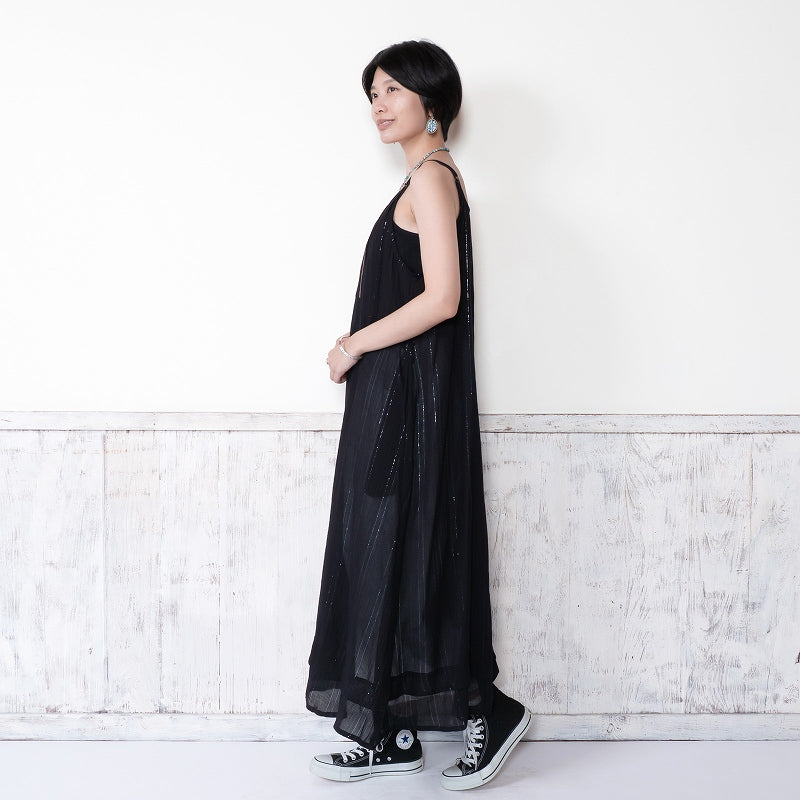Cotton Lurex Layered Cami Dress