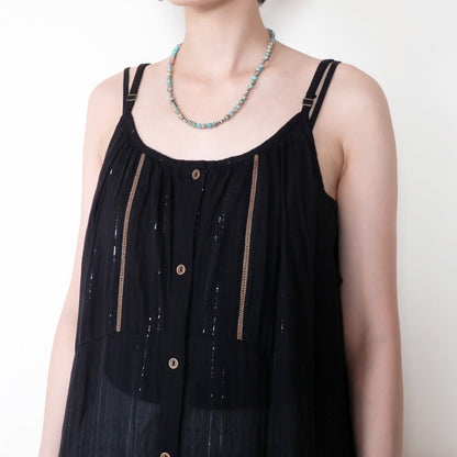 Cotton Lurex Layered Cami Dress