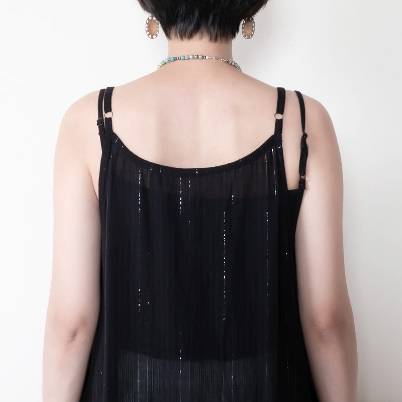 Cotton Lurex Layered Cami Dress