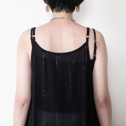 Cotton Lurex Layered Cami Dress