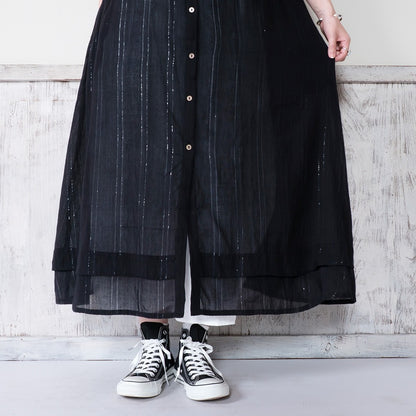 Cotton Lurex Layered Cami Dress