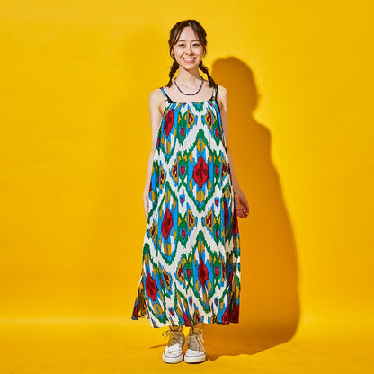 Rayon Ikat Print Cami Dress