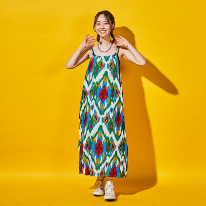 Rayon Ikat Print Cami Dress